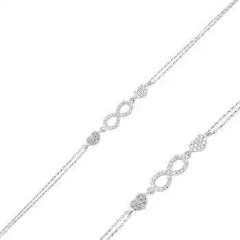

Merve Silver Infinity Ladies Bracelet