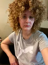 NNZES-peluca Afro rizada para mujeres negras, pelo largo sintético con flequillo, color negro y gris, 14 pulgadas