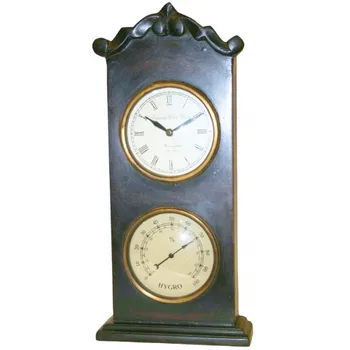 

Wooden clock two areas with hygrometer. Measures: 36x17 cm.