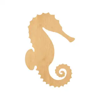 

Seahorse Laser Cut Out Wood Shape Craft Supply - Unfinished