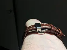 Calfskin-Correa de reloj de cuero de vaca genuino, pulsera de correa de reloj, hebilla de mariposa de repuesto, 12mm-24mm