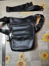 Bolsa cartuchera de cuero genuino para hombre, bolso cruzado, riñonera cinturón, cadera, viaje, motocicleta, bandolera mensajero