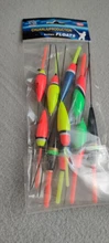 10 unids/lote pesca Float de boya Bobber palo aparejos de pesca Vertical 1g 2g 2,5g 4g 5g tamaño de mezcla de Color para accesorios de pesca de la carpa