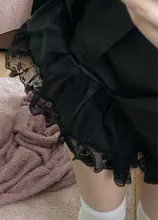 Sweetown-faldas plisadas de estética gótica negra, minifalda de cintura baja con acabado de encaje para mujeres, estilo Punk oscuro Academia Y2K