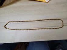 Cadena de soga de acero inoxidable para mujer, collar de oro nuevo de 2mm-6mm, joyería de moda