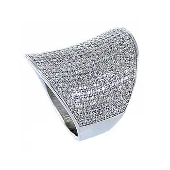 

Ring Silver Concave with Zircons