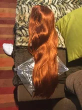MSIWIGS, pelucas largas y rectas, peluca sintética de Color naranja para mujer, Peluca de Cospaly Central, pelo plateado, gris, blanco, rojo