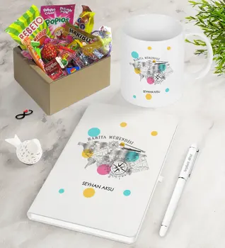 

Personalized Map Engineer Nostalgic Lezzetler Notebook Pen Mug Gift Seti-2
