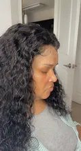 Cranberry-peluca con cierre de encaje 4x4 para mujer, cabello Remy brasileño de ondas profundas, pelucas de cabello humano con encaje frontal 13x4, línea de cabello prearrancado