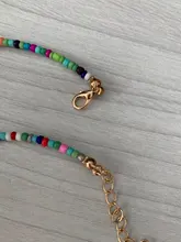 10 unids/set Color caramelo bohemio hecho a mano cuentas de arco iris gargantilla collar de satélite collares de joyería de moda para mujer