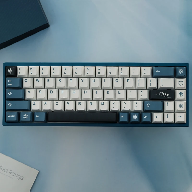 Gmk Arctic Teclado Mecânico Keycap Perfil Cereja Inglês Pbt Sublimação de Tintura Interruptor mx 61 64 68 87 144 Chaves Novo - Imagem 3
