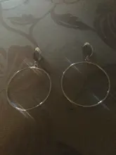 Pendientes de Clip redondos grandes para mujer, joyería Simple de color dorado, chapado en plata geométrico, clip para oreja hueca grande