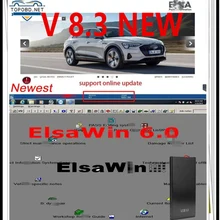 ELSAWIN-Software de reparación de automóviles, catálogo de piezas electrónicas de vehículos, con E T/ K 8,3, nuevo para a-udi para V-W, 2022