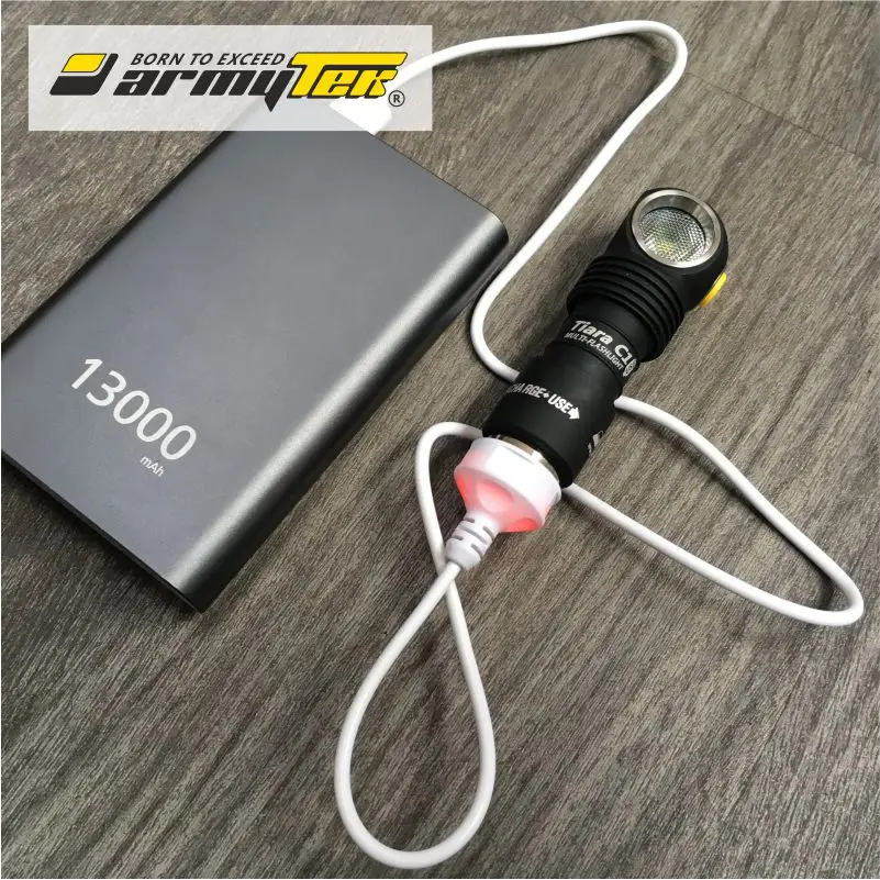 Светодиодный Налобный Фонарь Armytek Tiara C1 XP-L LED+ Магнитная Зарядка+ 18350 Li-Ion Aккумулятор Перезаряжаемый Мультифонарь