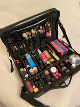 Bolso organizador de maquillaje vacío profesional de alta calidad para Mujer, de gran capacidad estuche de viaje, Maleta de almacenamiento, novedad de 2017