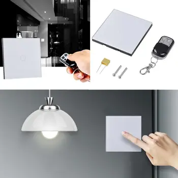 

1 Way 1/2/3 Gang 110-250V Smart Crystal Tempered Glass Touch Light Wall Switch Panel & Wireless Remote Control Black/White