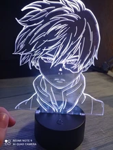 Lamp Bedroom-Decor Gift Led-Night-Light Acrylic Academia Face-Design Anime Shoto Todoroki