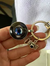 Llavero con 26 letras y nombre, colgante con lente de cámara SLR, joyería de personalidad para fotografía
