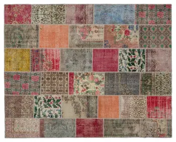 

Handmade Natural Vintage Patchwork Area Rug 240x302 Cm-7'10''X9'11''