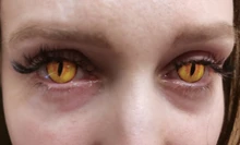 AMARA-lentes de contacto de colores para Halloween, 1 par, para ojos, maquillaje, fiesta, 1 año