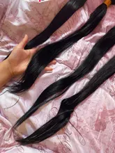 Missanna-mechones de tejido suave brasileño, extensiones de cabello humano Remy Natural grueso, 30, 32, 34, 36, 38 y 40 pulgadas, 1/3/4 Uds.