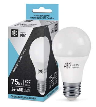 

Lamp led low voltage LED-Mo-24/48v-pro 7,5 W 24-48v E27 4000 K 600lm ASD