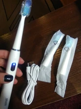 Cepillo de dientes eléctrico Seago Sonic SG-551 con reemplazo de cabezales de cepillo 4 modos de limpieza una operación clave sónico vibración cepillo resistente al agua