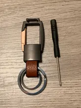 QOONG-Llavero de cuero genuino para hombre, de aleación de alta calidad, bolso colgante, elegante, de negocios, coche, llavero con anilla, soporte, joyería Y58, 2021