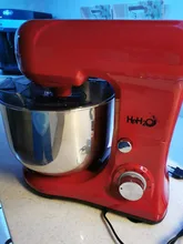 Tazón de acero inoxidable con motor de 4,5l CC, mezclador planetario silencioso, soporte de alimentos de 6 velocidades para cocina, mezclador de crema, batidor de huevos, batidora de masa