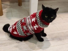 Pet Cat Reindeer Sweater Winter Warm Cat Clothes for Cats Kedi Outfit katten Clothing