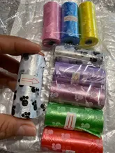 Bolsa para popó de residuos Degradable para mascotas, 11 Uds., con bolsa de impresión para perro, bolsa de limpieza Degradable para residuos de mascotas, Bolsa para popó s