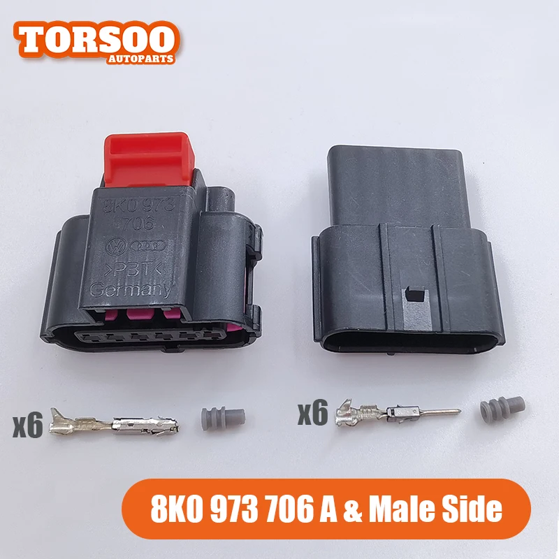 6-контактный подлинный разъем подножки педали акселератора для Audi 8K0 973 706 A