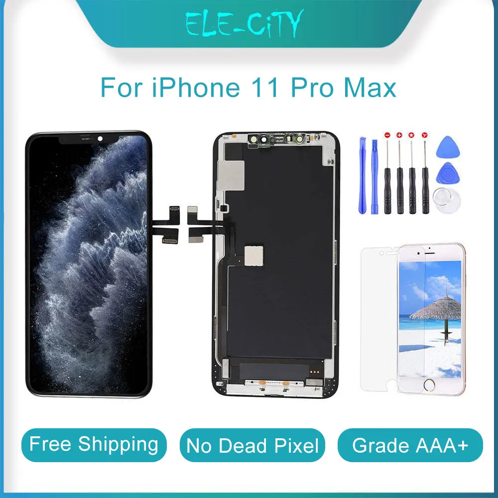 ЖК дисплей с сенсорным экраном для iPhone 11 Pro Max дигитайзер в сборе замена поддержка