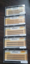 Kimcci 60 uds largo Natural individuales conjunto de pestañas Extensión Profesional 10D visón pestañas postizas pestañas maquillaje de pestañas blandas