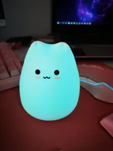 Night-Lamp Animal-Light Touch-Sensor Desktop-Decor Gift LED Bedroom Holiday Colorful