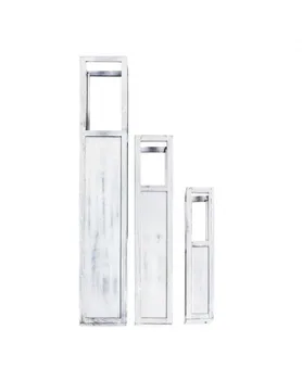 

Rebecca Mobili Set 3 Candle Holder Wood White Shabby Chic Vintage 119x20x20