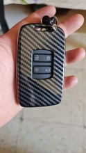 Cubierta de llave de coche para Renault, funda de llave rígida de imitación de fibra de carbono, cadena para Renault Kadjar Megane Koleos QM5 QM6 2013-18
