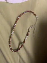 Collar sencillo con cuentas de semillas para mujer, Gargantilla corta con cuentas, joyería, Gargantilla, regalo, 1 ud.