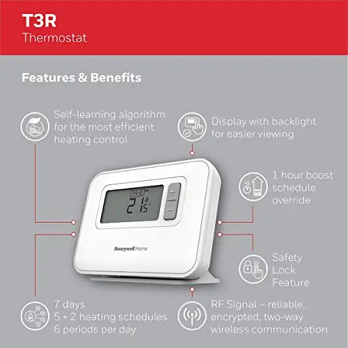 Thermostat T3R programmable wireless 7 days of Honeywell Home