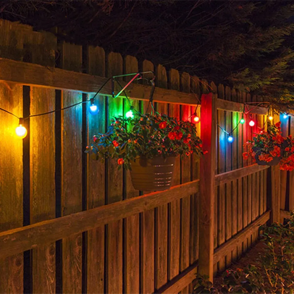IP65 LED Globe G50 Multicolor Bulb String Connectable Outdoor Colorful String Lights For Decorative Wedding Christmas Garland fairy light tree String Lights
