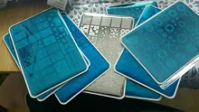 Stencils Template Painting Nail-Stamp-Tool Flowers XXL Pattern Stamping Image