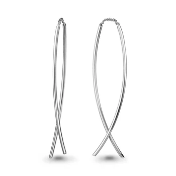 

Long aquamarine earrings without inserts, 925 sterling silver