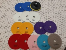 16 Uds almohadillas de pulido de diamante de 4 pulgadas 100mm húmedo/seco de piedra de granito de mármol pulido Uso de Set de discos