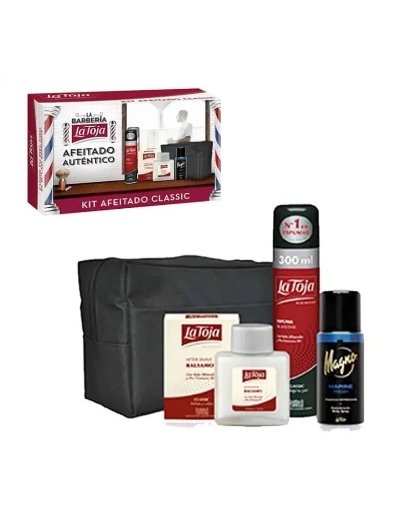 The Toja-Shave kit-After Shave Balm Classic 100 ml + espuma Classic 300 ml + Deo spray Magno Marine 