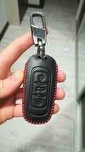 De cuero genuino funda de llave de control remoto para coche para Geely Atlas Boyue NL3 EX7 Emgrand X7 EmgrarandX7 SUV GT GC9 borui funda de llave de control remoto para coche