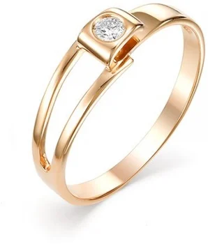 

Master brilliant ring with 1 red gold diamond