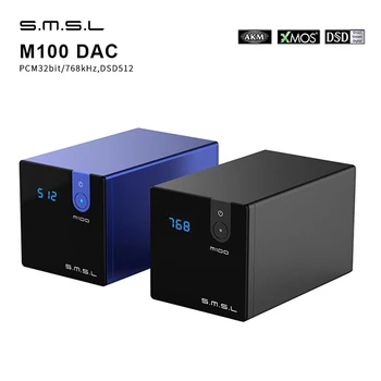 

SMSL M100 Digital DAC Audio Amplifier Decoder AK4452 Hifi DSD512 USB DAC Hi-Res Amp Optical Coaxial Input 32bit/768kHz