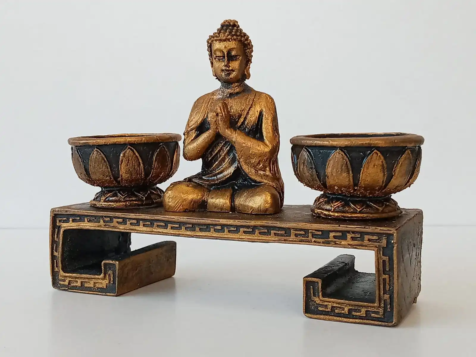 

Mystical Buddha Candle Holder Lotus Decor Stand