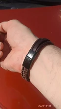 Pulsera de piel multicapas negra para hombre, pulsera trenzada Manual antideslizante, decoración para niños, C11