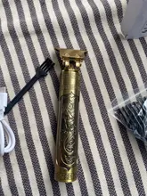 Cortadora de pelo profesional recargable, máquina de cortar cabello con cuchilla delineadora, cortador de pelo de peluquería con estampado de Buda, cargador de corte cerrado de 1200mAh